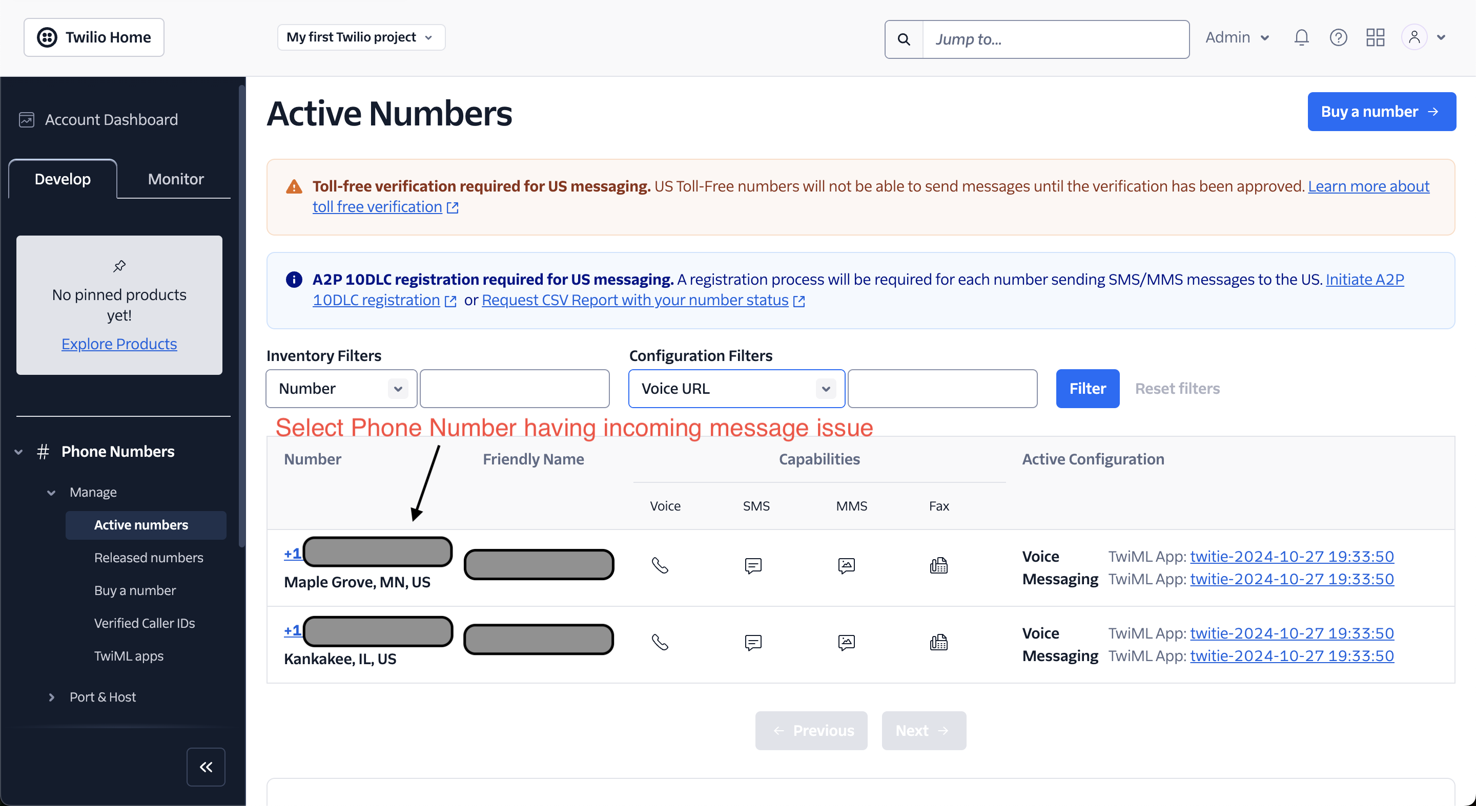 Select Phone Number