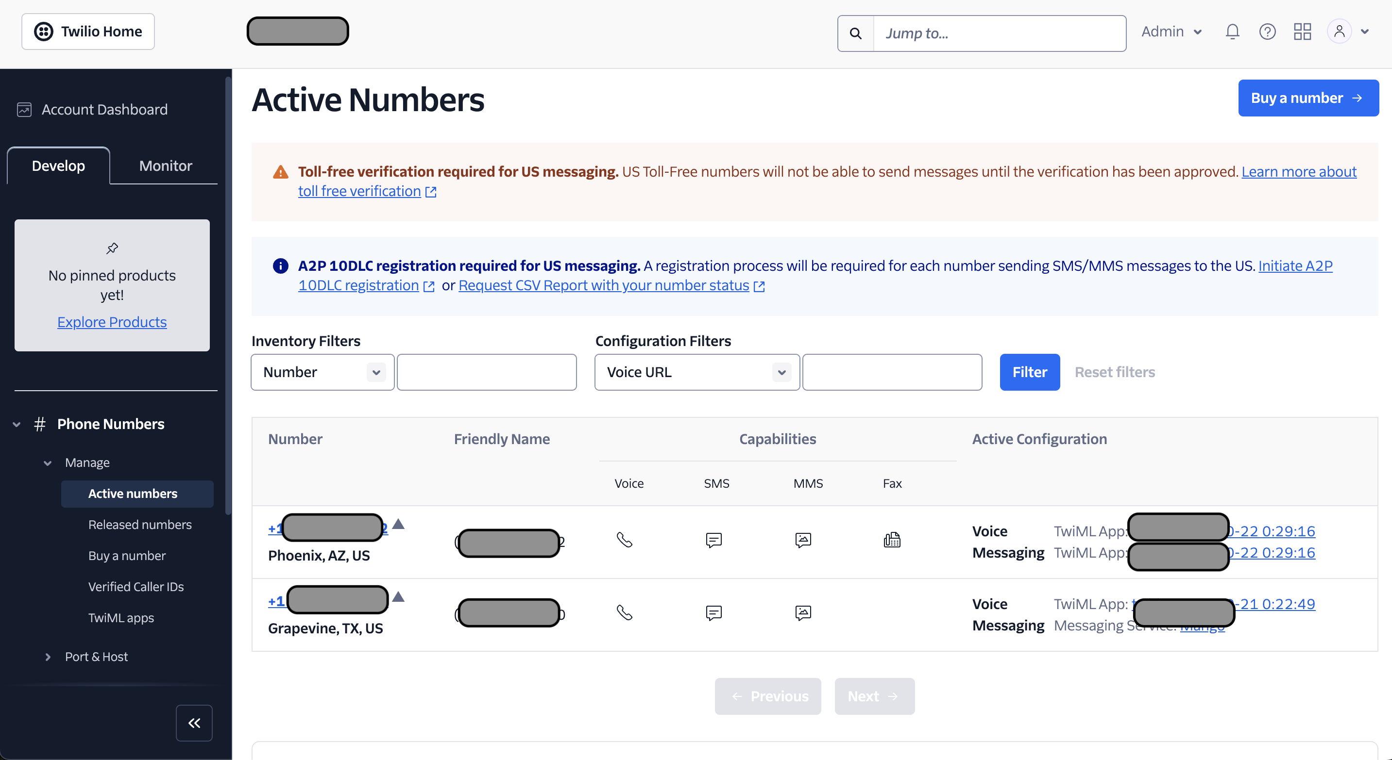 Twilio Phone Numbers